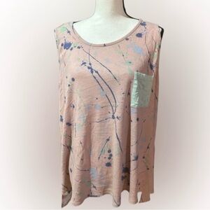 Honeyme Artistic Splatter Tank Top